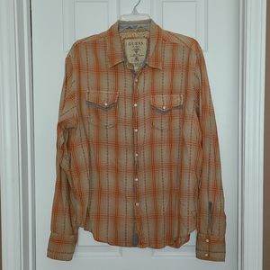 Guess button down shirt XL